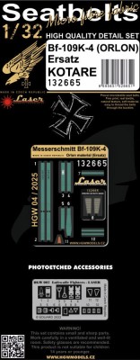 HGW 132665 Seatbelts Bf 109K-4 Orlon (KOTARE) 1/32