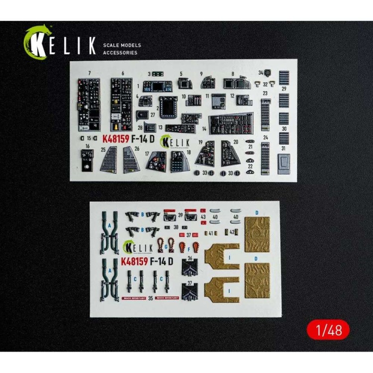 Reskit K48159 F-14D - interior 3D (GWH) 1/48