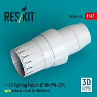 Reskit RSU48-614 F-16 Fight.Falcon (F100-PW-229) exh.noz.(KIN) 1/48