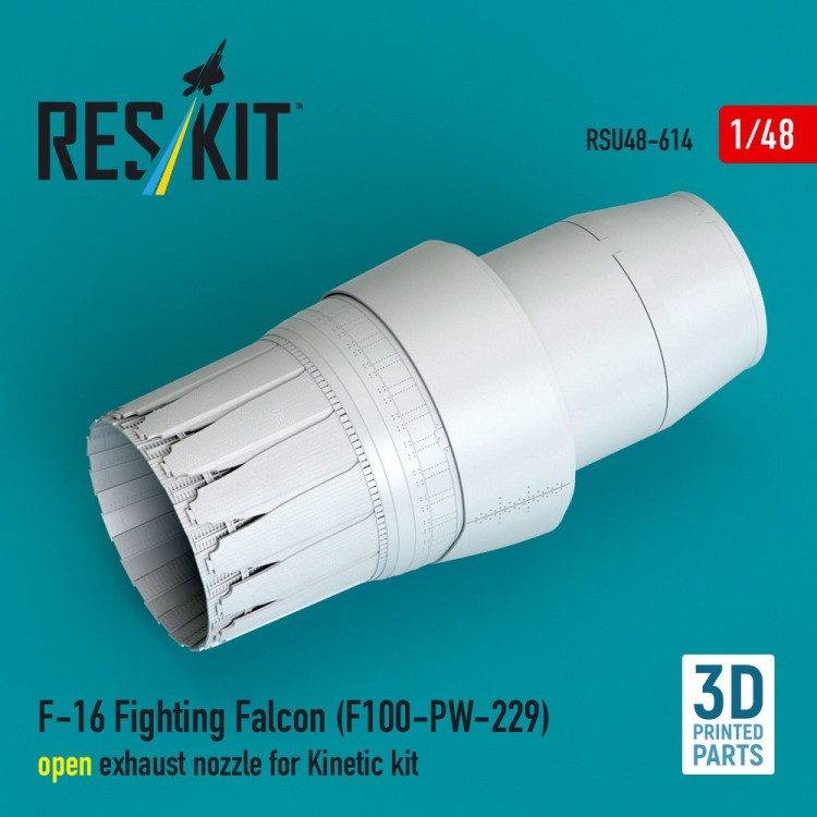 Reskit RSU48-614 F-16 Fight.Falcon (F100-PW-229) exh.noz.(KIN) 1/48