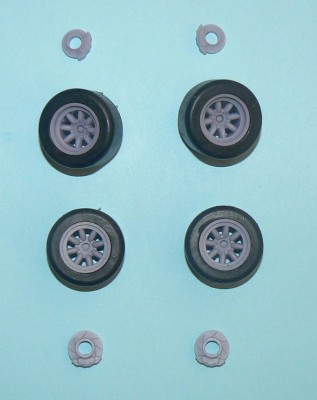 Reji Model 947 F.Escort Mk.II Minilite wheels &amp; tires Tarmac 1/24
