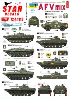 Star Decals 72-A1113 War in Ukraine #2Ukrainian AFVs 2022 war.BRDM-2, BMP-1P and BMP-2 1/72