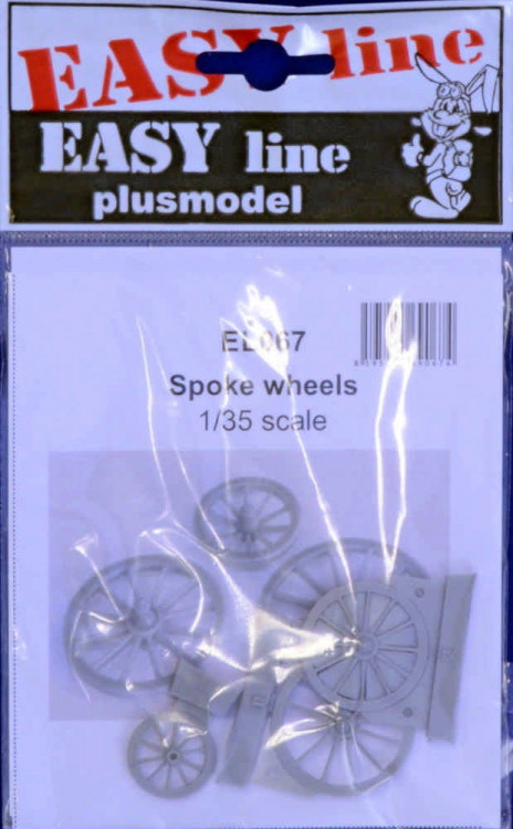 Plusmodel EL067 Spoke wheels (resin set) EASY LINE 1/35