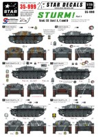 Star Decals STAR35999 Sturm #1. Sturmgeschutz/StuG.III Ausf.A, C and D. Early Sturmgeschutz/StuG.IIIs in France 1940, and on the Eastern Front 1941-42 1/35
