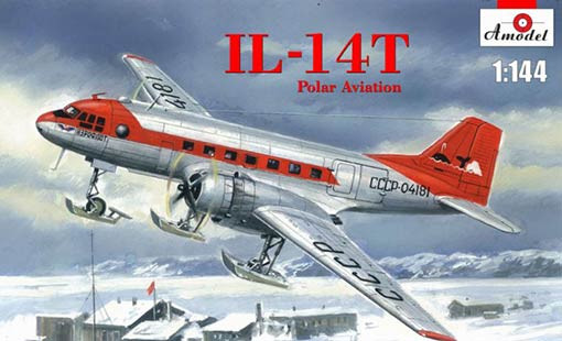Amodel 1481 Самолет Ил-14Т Полярная авиация 1/144