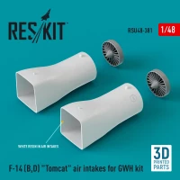 Reskit RSU48381 F-14 (B,D) 'Tomcat' air intakes GWH 3D Print 1/48