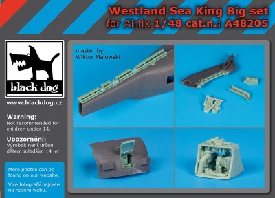 Black Dog A48205 Westland Sea King big set with BDA48203 and BDA48204 (designed to be used with Airfix kits) 1/48