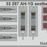Eduard 33287 AH-1G seatbelts STEEL (ICM) 1/32