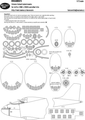 New Ware NWA-M0973 Mask Vickers Valiant (AIRFIX A11001, A11001A) 1/72