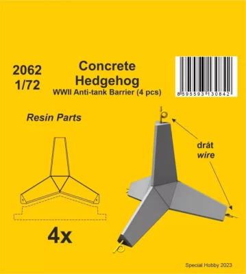 CMK 2062 Concrete Hedgehog Anti-tank Barrier (4 pcs.) 1/72