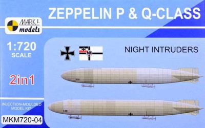 Mark 1 Models MKM-720004 Zeppelin P&amp;Q-class 'Night Intruders' (2in1) 1/720