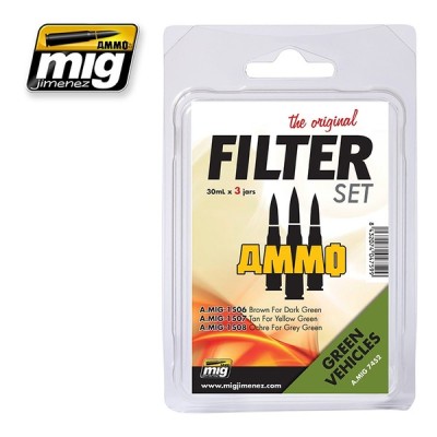 Ammo Mig 7452 Набор из трех фильтров для зеленой техники