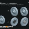 Voyager Model PR35116 WWII German Kubelwagen Type 82 Early Wheels Pattern 1 (For All) 1/35