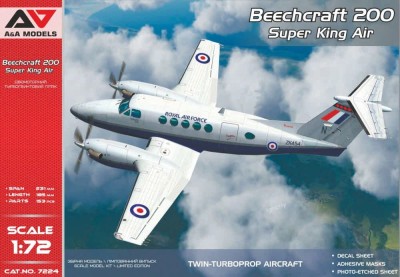 A&amp;A Models 72024 Beechcraft 200 'Super King Air' (3x camo) 1/72