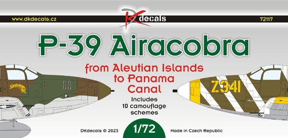 Dk Decals 72117 P-39 Airacobra from Aleutian Isl.to Panama C. 1/72