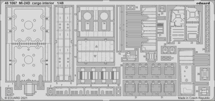 Eduard 481067 SET Mi-24D cargo interior (EDU) 1/48