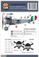 Copper State Models D32-003 Nieuport XVII, Fulco Ruffo di Calabria personnal markings 1/32