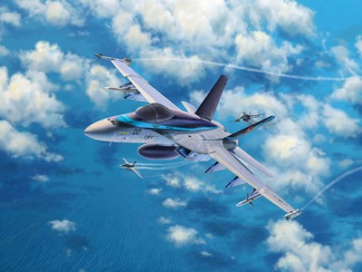 Revell 03864 Американский палубный истребитель-бомбардировщик Ф/A-18E Супер Хорнет Toп Ган 1/48