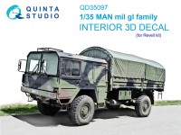 Quinta Studio QD35097 MAN mil gl (Revell) 3D Декаль интерьера кабины 1/35