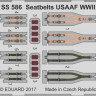 Eduard SS586 Seatbelts USAAF WWII STEEL 1/72