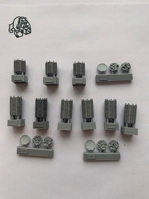 Грань GR72AS022 Фашины средние и малые (набор 6 средних + 3 малых) 1/72