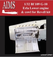 Aims AIMS32P005 Messerschmitt Bf-109G-10 lower engine plug and cowl (designed to be used with Revell kits) 1/32