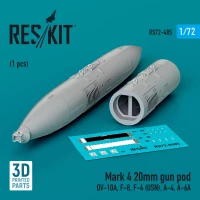 Reskit 72485 Mark 4 20mm gun pod 1/72