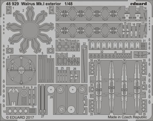 Eduard 48929 Walrus Mk.I exterior 1/48 1/48