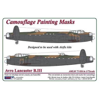 AML AMLM73026 Маска камуфляж Avro Lancaster B.III (AIRF) 1/72