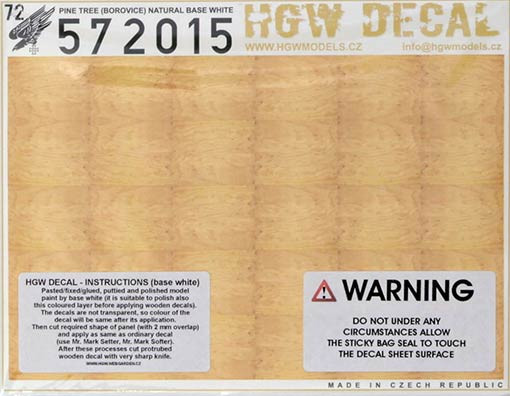 HGW 572015 Decals Pine Tree - NATURAL (base white) 1/72