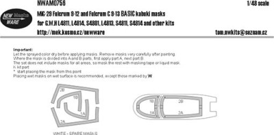 New Ware NWA-M0756 1/48 MiG-29 Fulcrum 9-12 / 9-13 BASIC (G.W.H.)