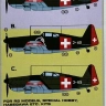 Kora Model NDT72081 Decals Doflug D.3800 Swiss Air Force Part 2 1/72