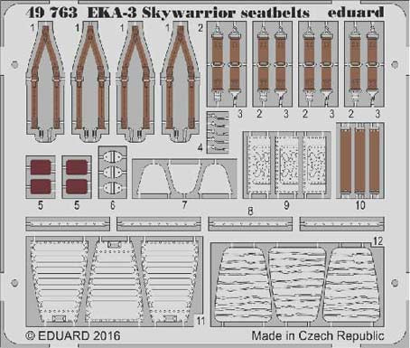 Eduard 49763 EKA-3 Skywarrior seatbelts1/48