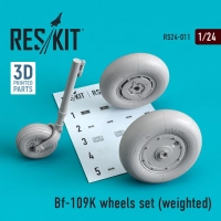 Reskit RS24-011 Bf-109K wheels set (weighted) 1/24