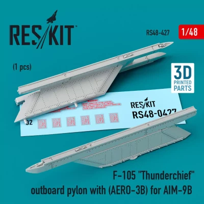 Reskit 48427 F-105 'Thunderchief' outboard pylon f. AIM-9B 1/48