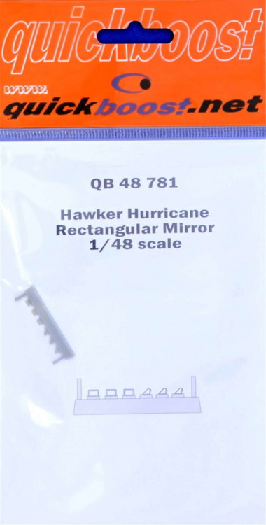 QuickBoost QB48781 Hawker Hurricane rectangular mirror 1/48