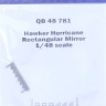 QuickBoost QB48781 Hawker Hurricane rectangular mirror 1/48