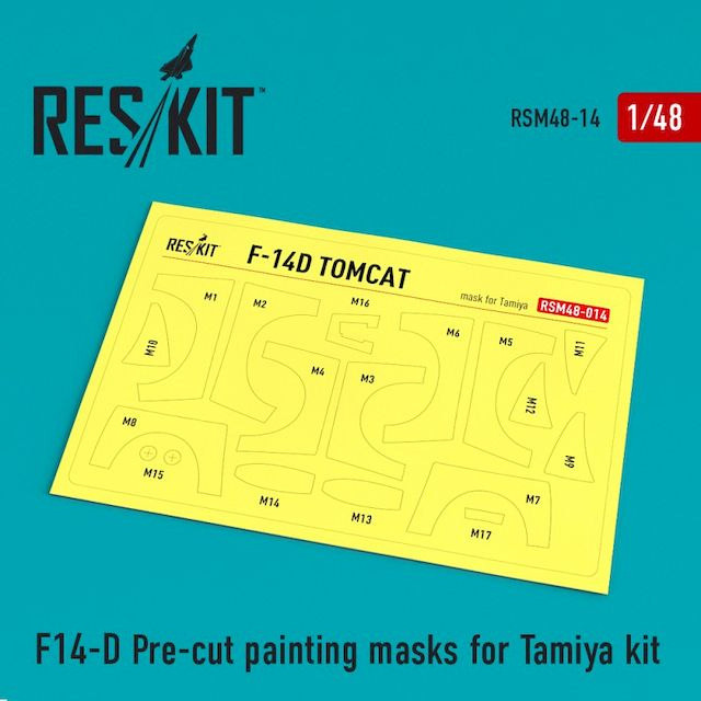 Reskit RSM48-0014 F-14D Pre-cut painting masks for Tamiya Kit Tamiya 1/48