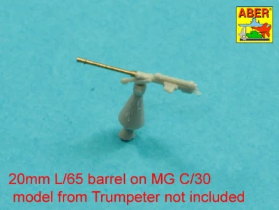 Aber 200L-11 Set of 20 pcs 20 mm L/65 barrels MG C/30 for German shipsUniversal set 1/200