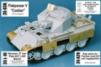 Aber 35A028 Pz.Kpfw.V Panther Ausf.F/Ausf.G, JagdPanzer Kpfw.V side skirts (designed to be used with Cyber-Hobby, Dragon, Itaeri and Tamiya kits) 1/35