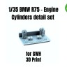 Art Scale 200-A35003 BMW R75 det. set - engine cylinders recommended for Great Wall Hobby kit Included left and right cylinder 1/35