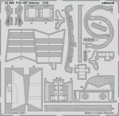 Eduard 32992 SET F/A-18F interior (REV) 1/32