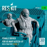 Reskit F35004 Female driver US NAVY A/S32A-49 Deck Tractor 1/35