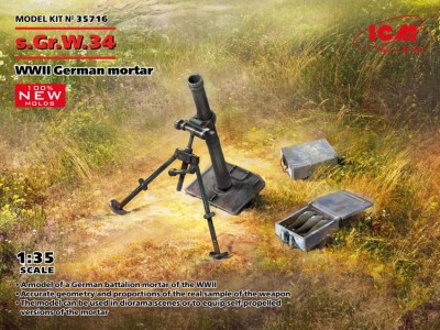 ICM 35716 s.Gr.W.34 German mortar WWII 1/35
