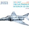 Quinta studio QDS+48487 F-4C Phantom II (Academy) (малая версия) 3D Декаль интерьера 1/48