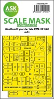 Art Scale 200-M48299 Westland Lysander Mk.I/Mk.III wheels and canopy frame paint mask (inside and outside) 1/48