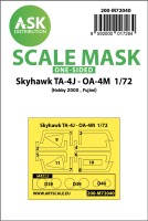 Art Scale 200-M72040 Douglas Skyhawk TA-4J/OA-4M wheels and canopy frame paint masks (outside only) 1/72