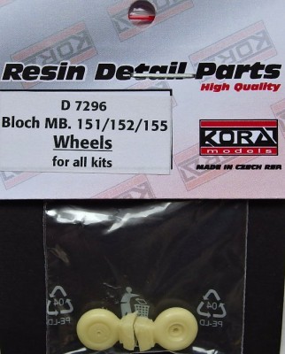 Kora Model D7296 Wheels for Bloch MB. 151/152/155 1/72