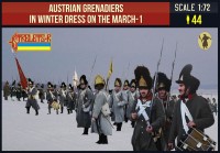 Strelets STR20972 Austrian Grenadiers in Winter Dress on the March 1 Napoleonic 1/72