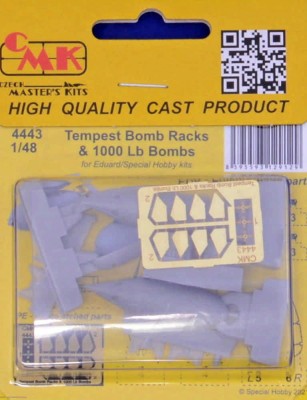 CMK 4443 Tempest Bomb Racks &amp; 1000 lb. Bombs 1/48
